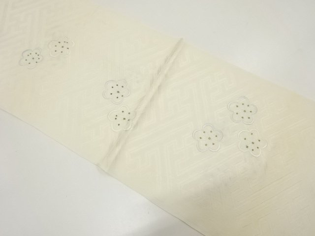 正絹　刺繍　帯揚げ
